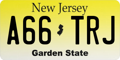 NJ license plate A66TRJ