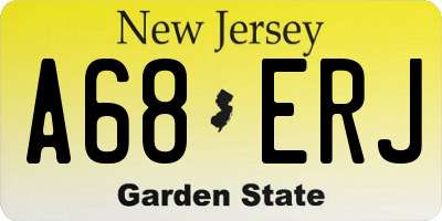 NJ license plate A68ERJ