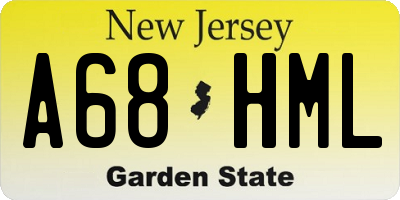 NJ license plate A68HML