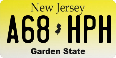 NJ license plate A68HPH