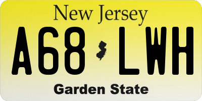 NJ license plate A68LWH