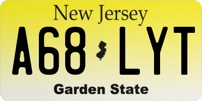 NJ license plate A68LYT