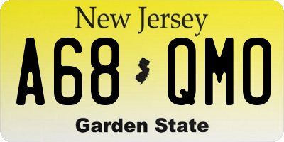 NJ license plate A68QMO