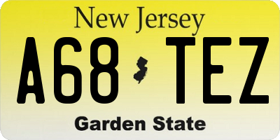 NJ license plate A68TEZ