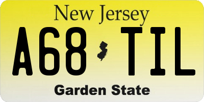 NJ license plate A68TIL