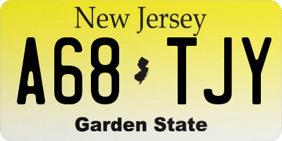 NJ license plate A68TJY