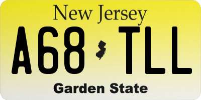 NJ license plate A68TLL