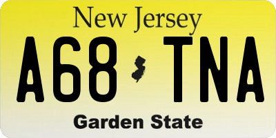 NJ license plate A68TNA
