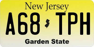 NJ license plate A68TPH