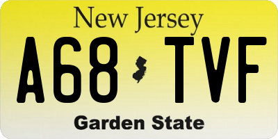 NJ license plate A68TVF