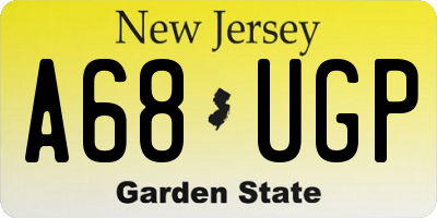 NJ license plate A68UGP