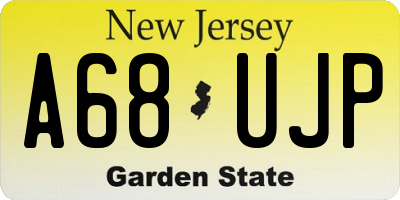 NJ license plate A68UJP