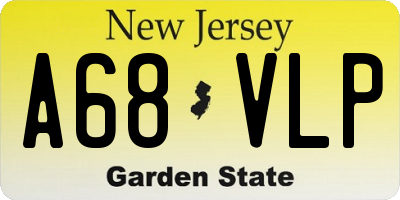 NJ license plate A68VLP