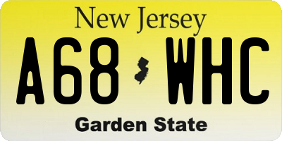 NJ license plate A68WHC