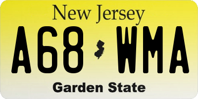 NJ license plate A68WMA