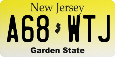 NJ license plate A68WTJ