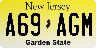 NJ license plate A69AGM