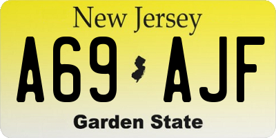 NJ license plate A69AJF