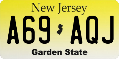 NJ license plate A69AQJ