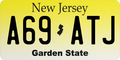 NJ license plate A69ATJ