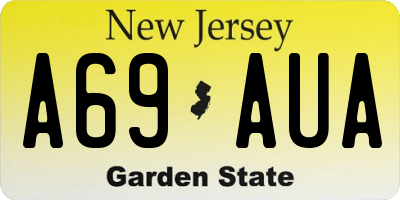 NJ license plate A69AUA