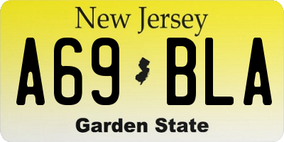 NJ license plate A69BLA