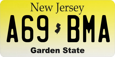 NJ license plate A69BMA