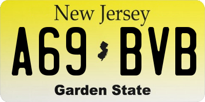 NJ license plate A69BVB