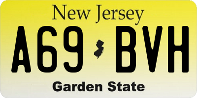NJ license plate A69BVH
