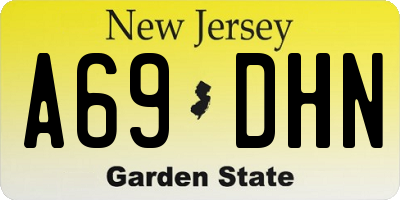 NJ license plate A69DHN