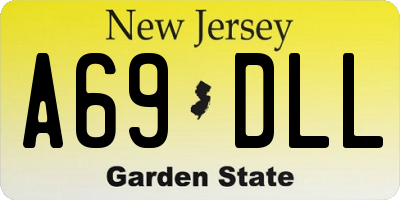 NJ license plate A69DLL