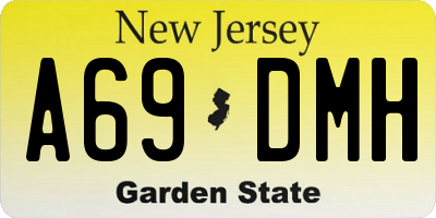 NJ license plate A69DMH