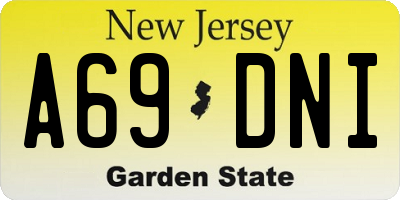 NJ license plate A69DNI