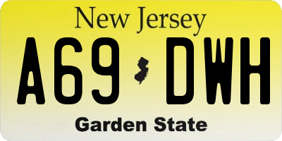 NJ license plate A69DWH