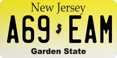 NJ license plate A69EAM