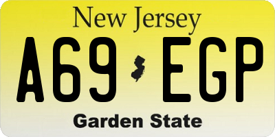 NJ license plate A69EGP