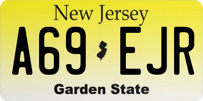 NJ license plate A69EJR