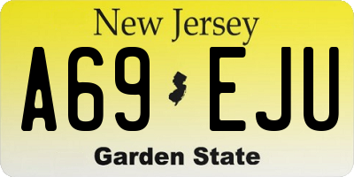 NJ license plate A69EJU