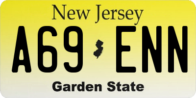 NJ license plate A69ENN