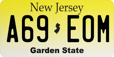 NJ license plate A69EOM