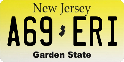 NJ license plate A69ERI