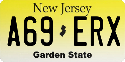 NJ license plate A69ERX