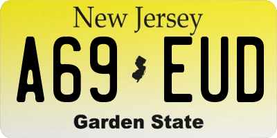 NJ license plate A69EUD