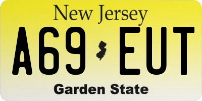 NJ license plate A69EUT
