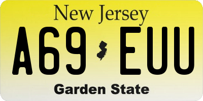 NJ license plate A69EUU