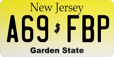 NJ license plate A69FBP