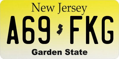 NJ license plate A69FKG