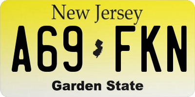 NJ license plate A69FKN