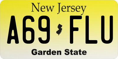 NJ license plate A69FLU