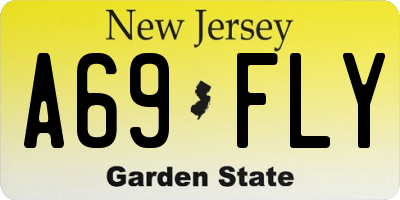 NJ license plate A69FLY